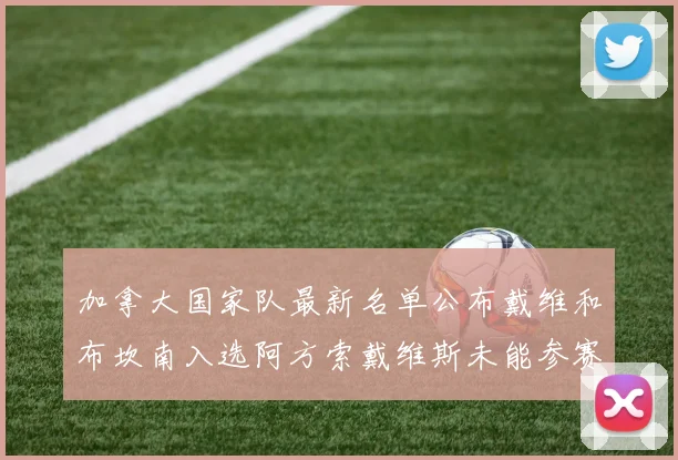 加拿大国家队最新名单公布戴维和布坎南入选阿方索戴维斯未能参赛